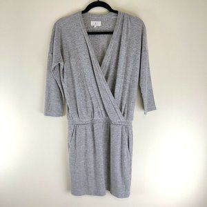 Lou & Grey 3/4 Sleeve Surplice Top Dress With Pock